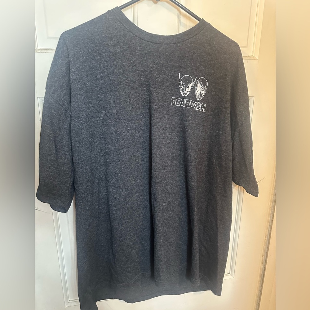 Marvel Gray Deadpool Short Sleeve Tee